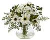 1354-WH White Mixed Faux Daisy & Maidenhair in 2 colors by Nearly Natural | 11.5"