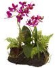 4835-S2 Phalaenopsis & Dendrobium Silk Orchid Set of 2 by Nearly Natural | 10"