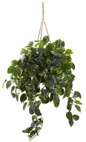 6844 Pothos Indoor Outdoor Silk Hanging Plant by Nearly Natural | 3 feet