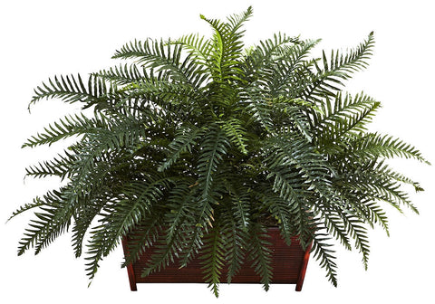 6804 River Fern Artificial Silk Plant with Planter by Nearly Natural | 43"