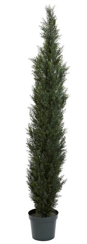 5429 Two-Tone Cedar Pine Silk Topiary Tree by Nearly Natural | 7 feet