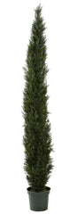 5430 Two-Tone Cedar Pine Silk Topiary Tree by Nearly Natural | 8 feet