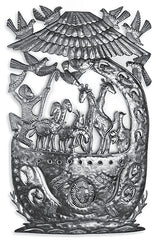 LG600 Noah's Ark Animals Birds Metal Art 23.5x38 inches | Haiti Fair Trade by Beyond Borders