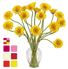 1086 Silk Gerber Daisy in Water in 7 colors by Nearly Natural | 21 inches