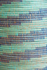 sen49u Aqua & Blue Spiral Extra Large Traditional Laundry Hamper Basket | Senegal Fair Trade by Swahili Imports