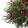 4892 Cedar Berry Holiday Candelabrum by Nearly Natural | 16 inches