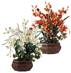 1199 Large Silk Cymbidium Orchid in 2 colors by Nearly Natural | 3 feet