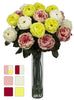 1219 Pastels Fancy Silk Roses in Water in 6 colors by Nearly Natural | 31 inches