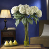 1221-WH White Silk Hydrangea in Faux Water in 3 colors by Nearly Natural | 31 inches