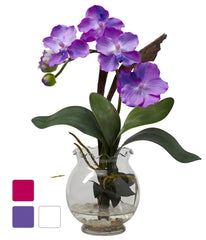 1276 Mini Silk Vanda in Water in 3 colors by Nearly Natural | 15 inches