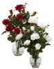 1281 Silk Rose Bush in Faux Water in 2 colors by Nearly Natural | 22 inches
