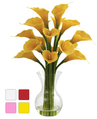 1299 Calla Lily Silk Flowers in Water in 4 colors by Nearly Natural | 26"