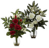1308 Rose & Mixed Silk Flowers in Water in 2 colors by Nearly Natural | 21"