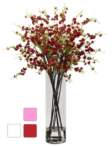 Cherry Blossom Silk Flowers in Water in 3 colors | 38 inches