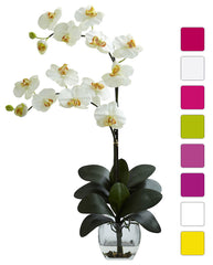 1323 Double Phalaenopsis Orchid in Water 8 colors by Nearly Natural | 27"