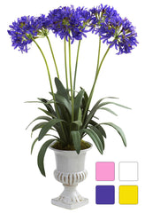1332 African Lily Silk Plant Urn in 4 colors by Nearly Natural | 34 inches