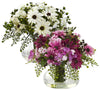 1353 Large Mixed Faux Daisy Maidenhair in 2 colors by Nearly Natural | 12"