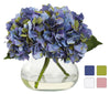 1356 Hydrangea Silk Flowers w/Vase in 4 colors by Nearly Natural | 8.5 in