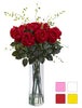 1358 Giant Fancy Rose Willow Faux Flowers 4 colors by Nearly Natural | 32"
