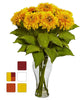1360 Artificial Sunflowers in Diva Vase 5 colors by Nearly Natural | 22.5"