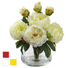 1400 Peony & Fancy Rose Silk Flowers in 3 colors by Nearly Natural | 14.5"