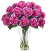 1403-DP Dark Pink Blooming Carnation Faux Flowers in 9 colors by Nearly Natural | 18"