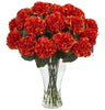 1403-OG Orange Blooming Carnation Faux Flowers in 9 colors by Nearly Natural | 18"