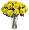 1403-YL Yellow Blooming Carnation Faux Flowers in 9 colors by Nearly Natural | 18"