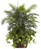 6633 Double Areca Palm & Pothos Silk Plant by Nearly Natural | 3.5 feet
