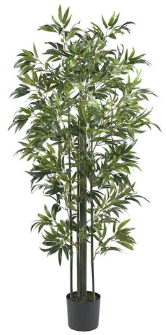 5294 Bamboo Artificial Silk Tree with Planter by Nearly Natural | 72 inches