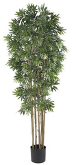 5045-NT Japonica Bamboo Silk Tree with Planter by Nearly Natural | 6 feet