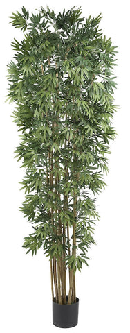 5050-NT Japonica Bamboo Silk Tree with Planter by Nearly Natural | 7 feet