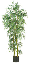 5193 Slim Bamboo Artificial Tree with Planter by Nearly Natural | 6 feet