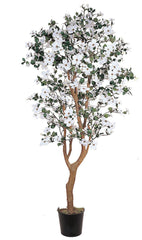 5019 Dogwood Artificial Silk Tree with Planter by Nearly Natural | 5 feet