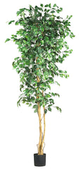 5210 Weeping Fig Ficus Silk Tree with Planter by Nearly Natural | 7 feet