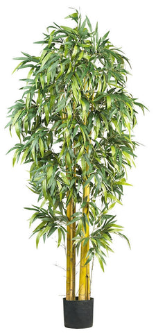 5190 Bamboo Artificial Silk Tree with Planter by Nearly Natural | 6 ft