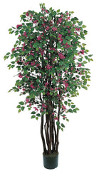 5021 Bougainvillea Silk Tree with Planter by Nearly Natural | 6 feet