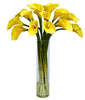 1251-YL Yellow Calla Lily Silk Flowers in Water in 3 colors by Nearly Natural | 27"