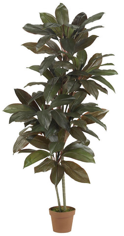 6580 Cordyline Artificial Silk Plant w/Planter by Nearly Natural | 5 feet