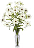 1172-WH White Cosmos Silk Flowers in Water in 5 colors by Nearly Natural | 27 inches
