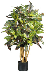 5182 Croton Artificial Silk Plant with Planter by Nearly Natural | 3 feet