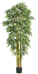 5191 Bamboo Artificial Silk Tree with Planter by Nearly Natural | 84 inches