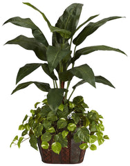 6637 Bird of Paradise & Pothos Silk Plant by Nearly Natural | 4 feet