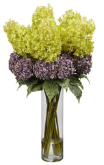 1222 Giant Silk Hydrangea in Water w/Vase by Nearly Natural | 40x20 inches