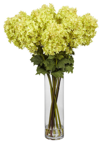 1223 Giant Silk Hydrangea in Water w/Vase by Nearly Natural | 40x30 inches