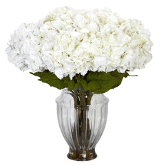 1255 Large Silk Hydrangea in Water with Vase by Nearly Natural | 30 inches