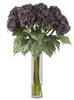 1221-PP Purple Silk Hydrangea in Faux Water in 3 colors by Nearly Natural | 31 inches