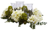 4806 Snowball Hydrangea Silk Candelabrum by Nearly Natural | 29 inches