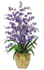 1070-PP Purple Triple Oncidium Dancing Lady Orchid 4 colors by Nearly Natural | 32"