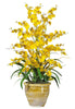 1070-YL Yellow Triple Oncidium Dancing Lady Orchid 4 colors by Nearly Natural | 32"